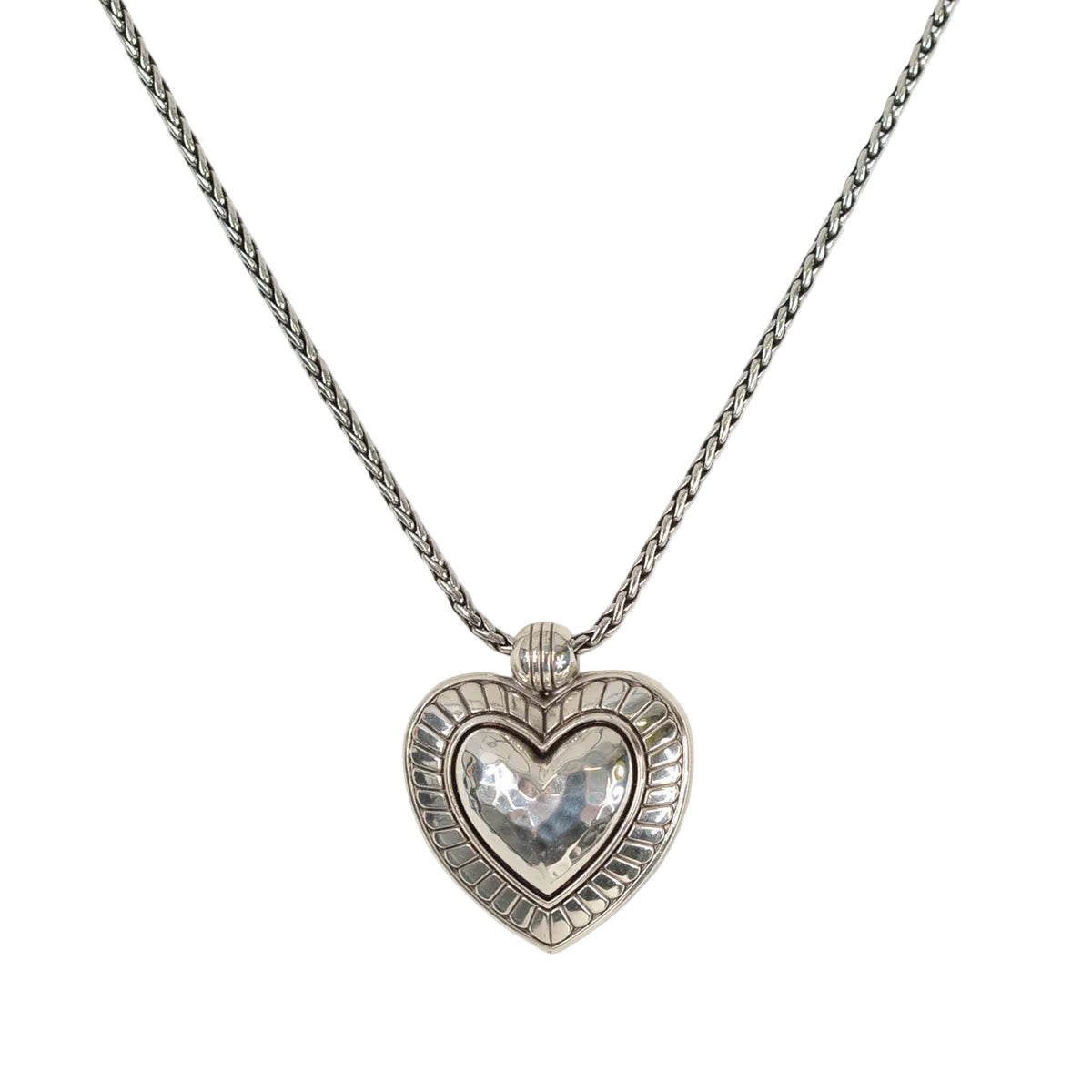 Brighton Big Sky Heart Necklace (JM2440)(Silver)