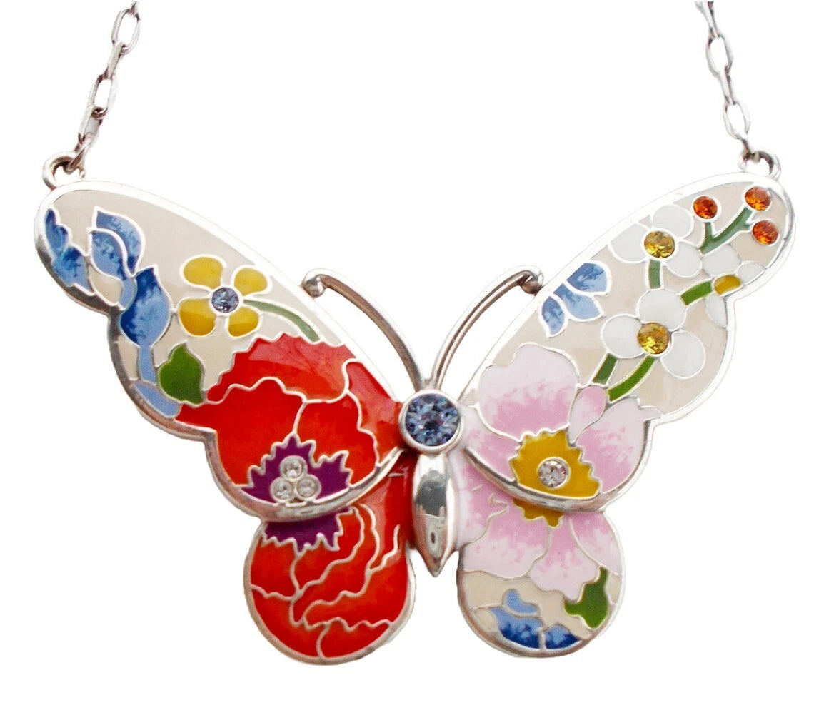 Brighton Blossom Hill Butterfly Shell Necklace (JA6533)