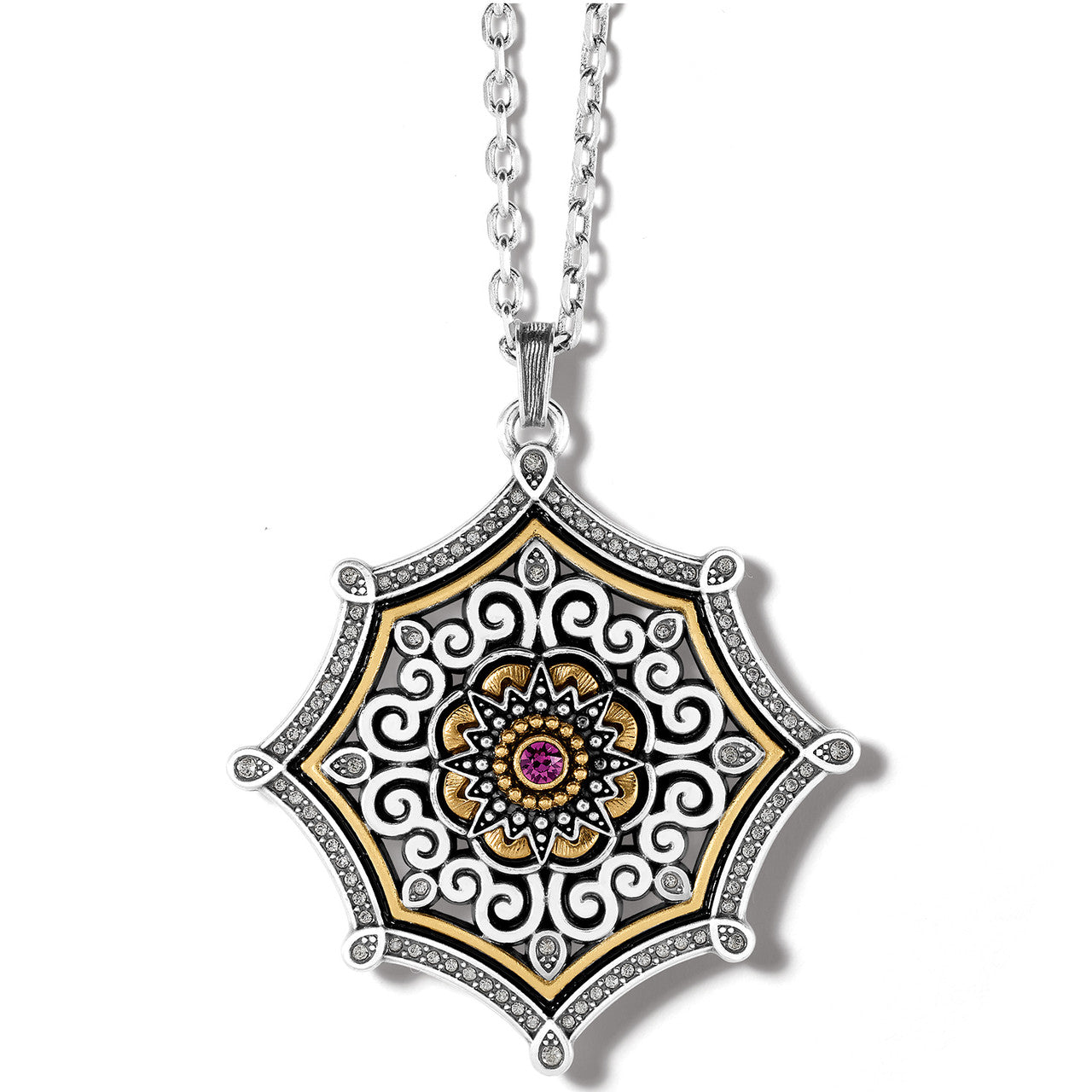 Brighton Dynasty Stella Necklace (JM7274) SLV/GLD/PNK