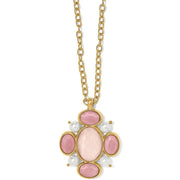 Brighton Pink Moon Pendant Brushed Gold Long Necklace (JM7325)