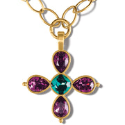 Brighton Mercury Jewel Long  Necklace (JM7327) GLD/GRN/PUR