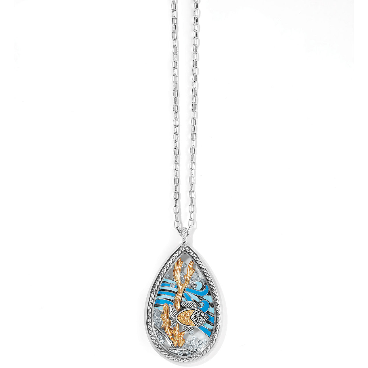 Brighton Sea Current Shaker Necklace (JM7359) SLV/GLD