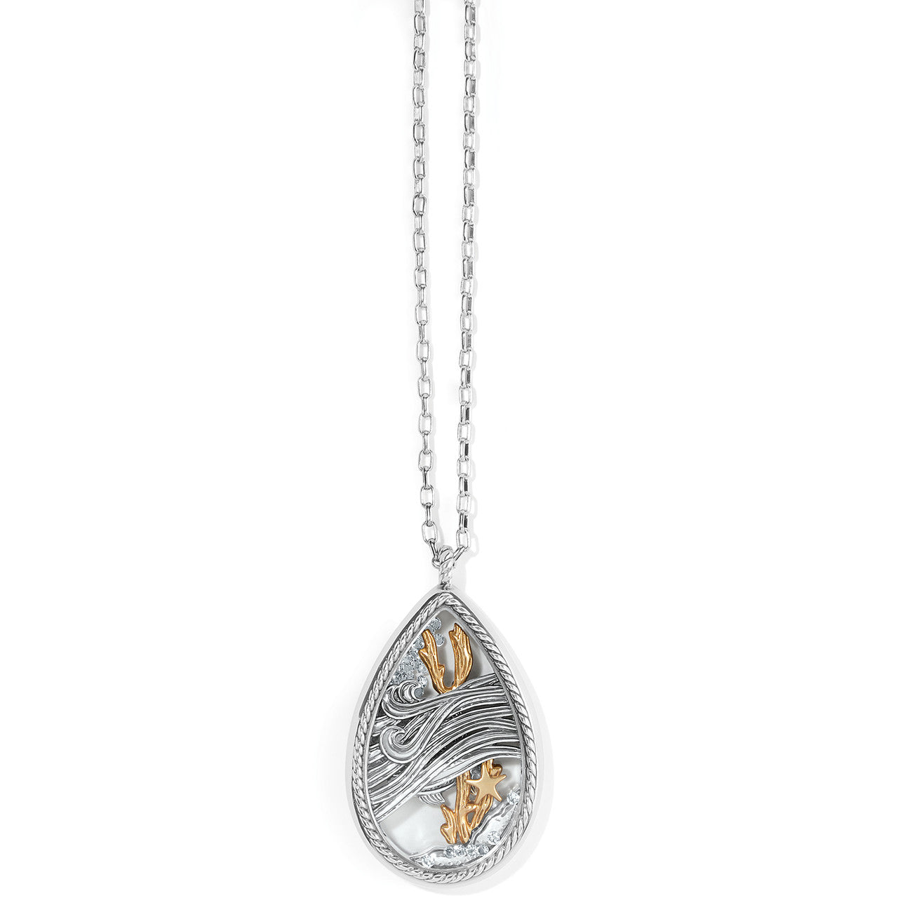 Brighton Sea Current Shaker Necklace (JM7359) SLV/GLD