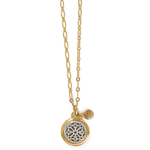 Brighton Ferrara Two Tone Luce Small Pendant Necklace (JM7440)