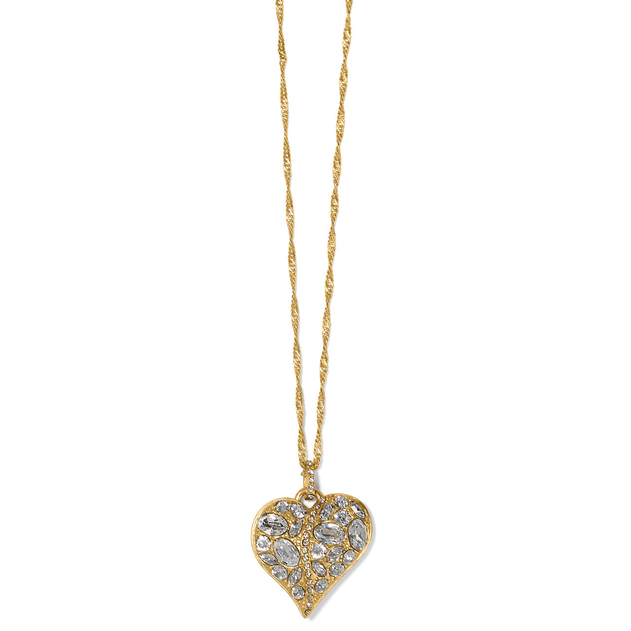 Brighton Trust Your Journey Gold Heart Necklace JM7490
