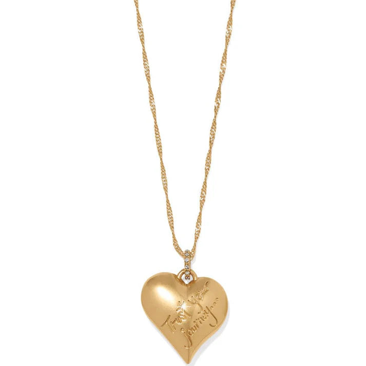 Brighton Trust Your Journey Heart Gold Necklace