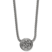 Brighton Interlok Bold Medallion Necklace (JM7522) SLV