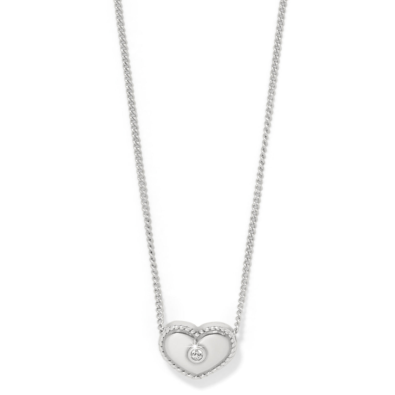 Brighton Illumina Celeste Heart Petite Necklace (SLV)