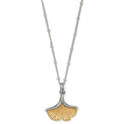Brighton Everbloom Two Tone Petite Ginkgo Necklace