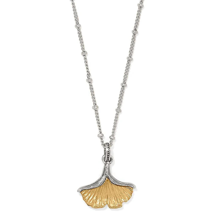 Brighton Everbloom Two Tone Petite Ginkgo Necklace