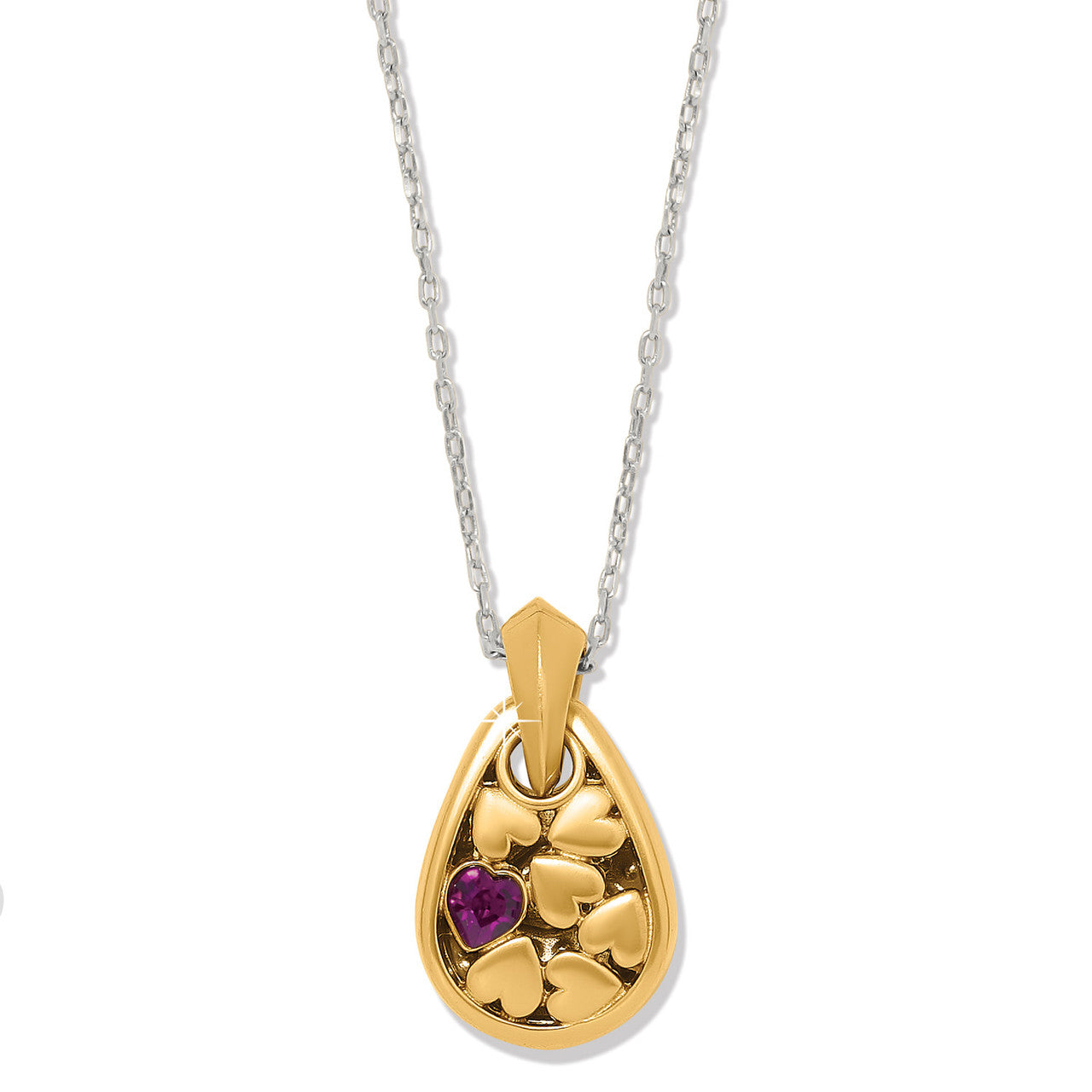 Brighton Mystery of Love Two-Tone Amethyst Necklace