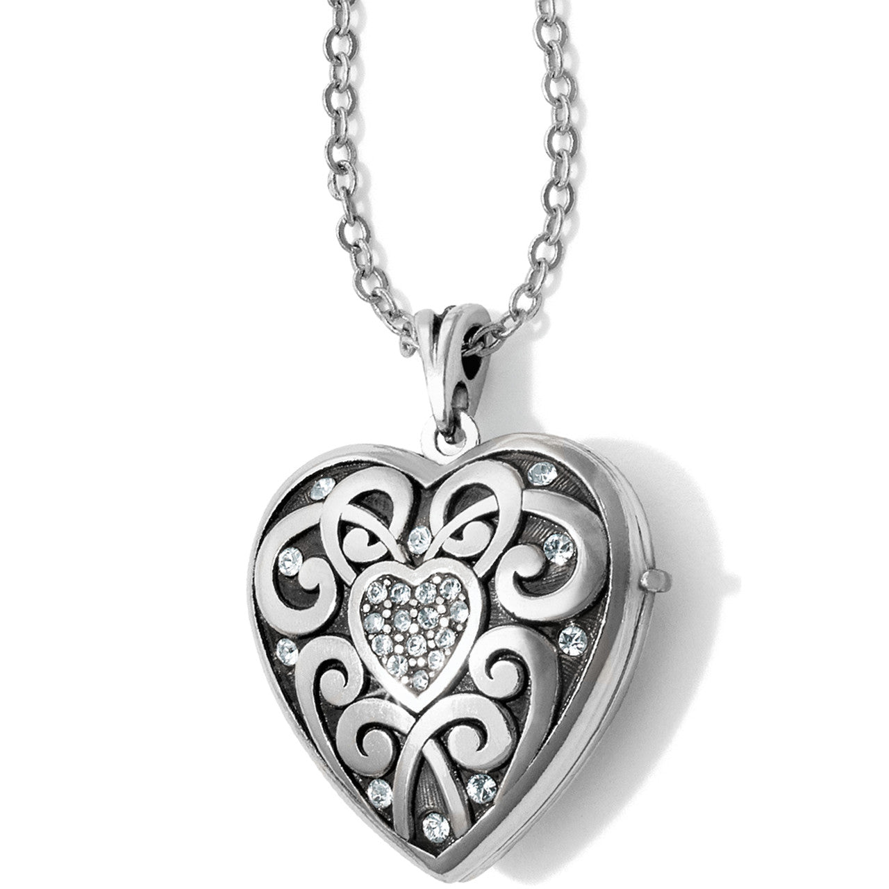 Brighton Sweet Memory Heart Locket Necklace (SLV)