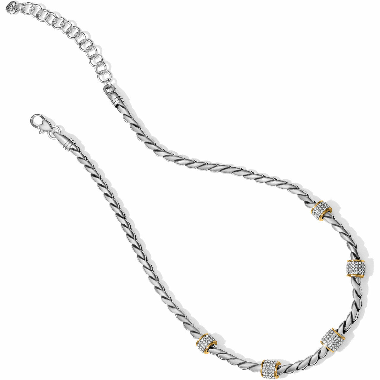 Brighton Meridian barrel Station Necklace (SLV/CRYS)