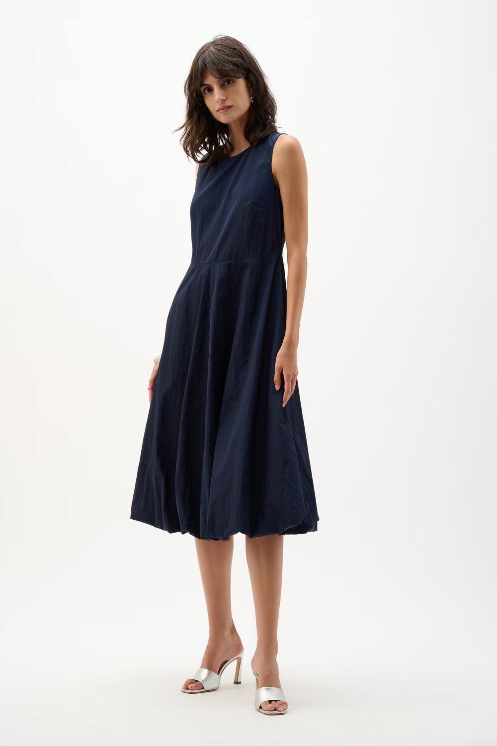 Joseph Ribkoff Solid Sleeveless A-line Dress (Midnight Blue)(262115)