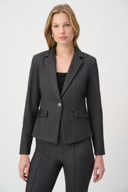 Joseph Ribkoff One button blazer (264151)(size 14)( Grey)
