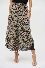 Joseph Pant Animal Print Reversible  wide Leg Coulotte Pant ( 252156)