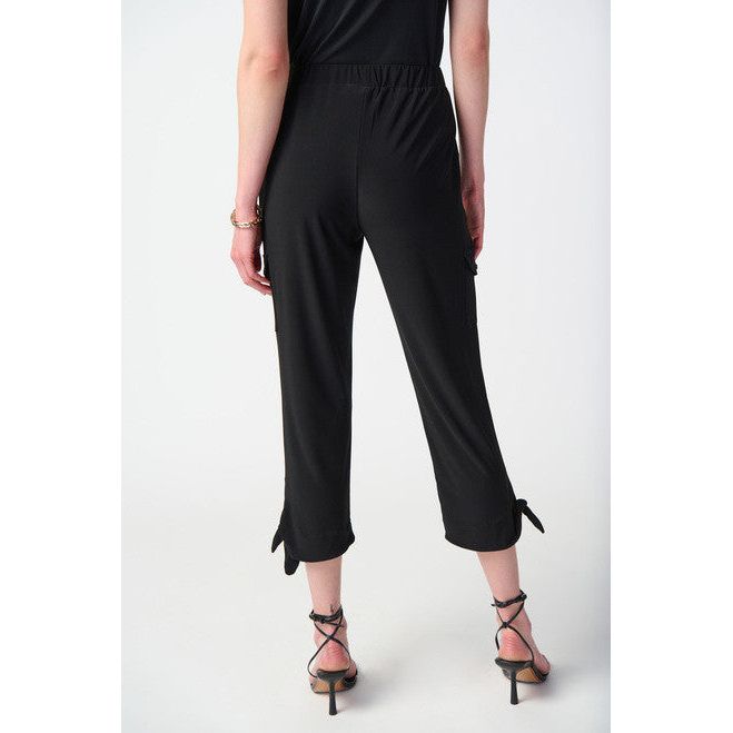 Joseph Ribkoff Tie Detail Crop Pant (241111-11) BLK