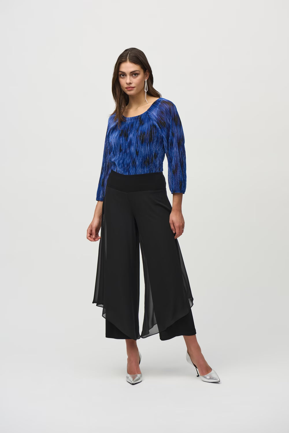 Joseph Ribkoff Wide-leg Trousers With Elastic Waistband (244208)(Black)