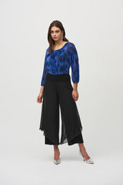 Joseph Ribkoff Wide-leg Trousers With Elastic Waistband (244208)(Black)