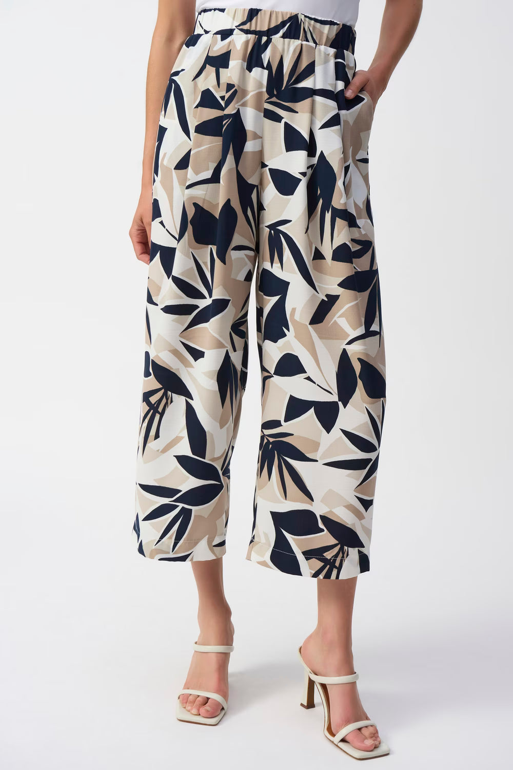 Joseph Ribkoff Tropical Print Pant (251072)(Vanilla Multi)