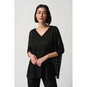 Joseph Ribkoff Woven Texture Tunic (234232-11) BLK