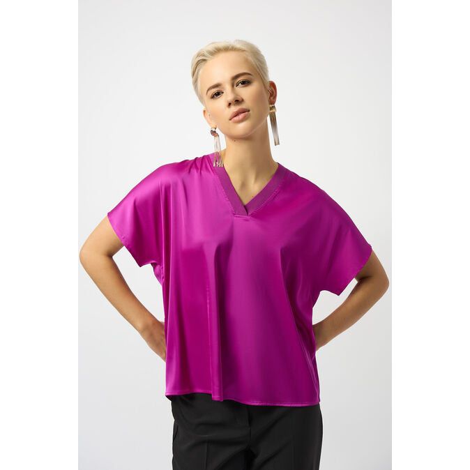 Joseph Ribkoff Cosmos Satin Pullover Top