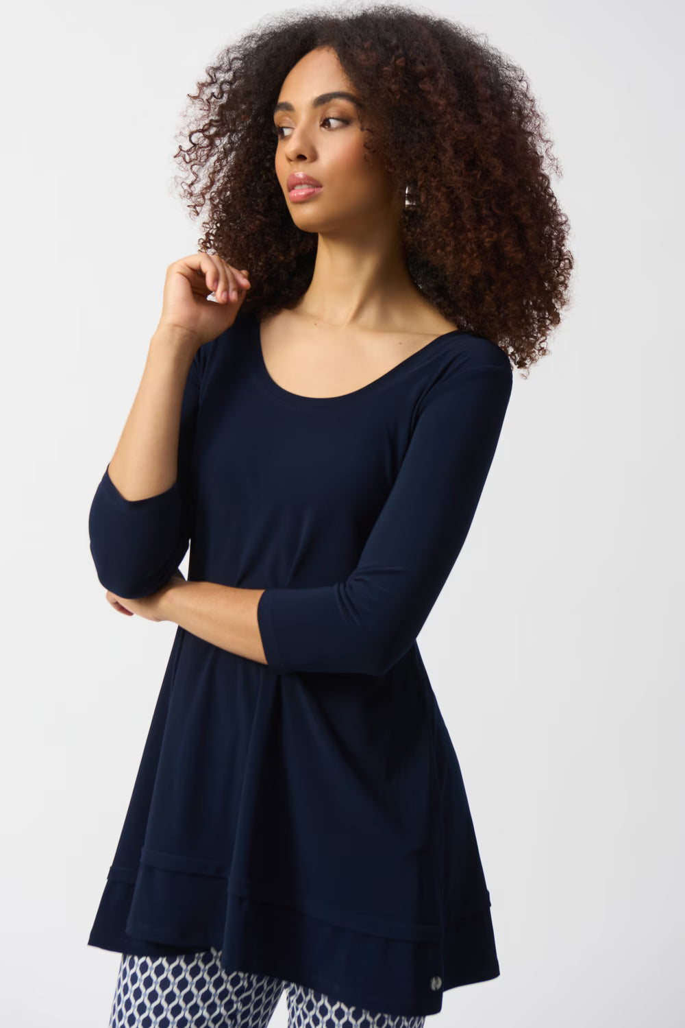 Joseph Ribkoff  Solid Tunic (251969)(Midnight Blue)