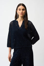 Joseph Ribkoff Midnight Blue V-Neck Top (261925)