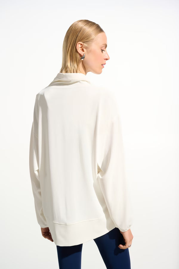 Joseph Ribkoff Cowl Neck Pullover Tunic (261604)(Off-White)