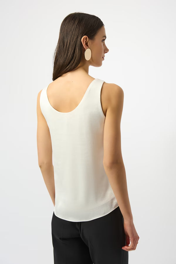 Joseph Sleeveless Scoop Tank (Winter White)(Size 14)