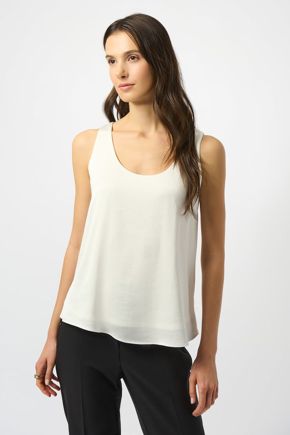 Joseph Sleeveless Scoop Tank (Winter White)(Size 14)