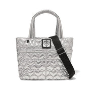 Brighton Kamille Metallic Pewter Crossbody Bag
