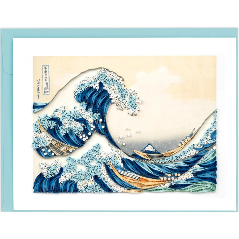 The Great Wave off Kanagawa, Hokusai Quilling Card
