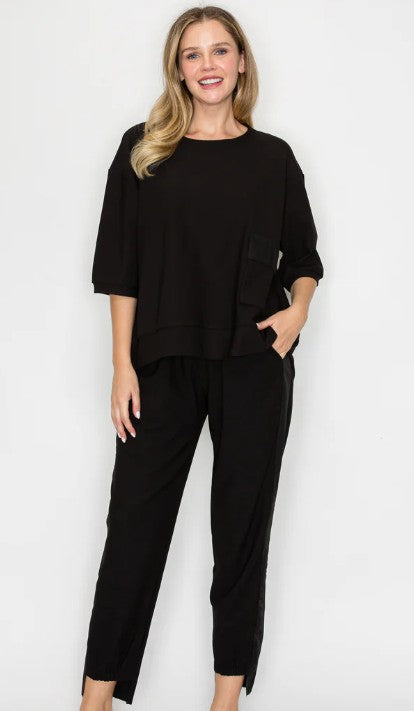 Joh Karen Knit Crepe Top (3 Colors) (33069K)