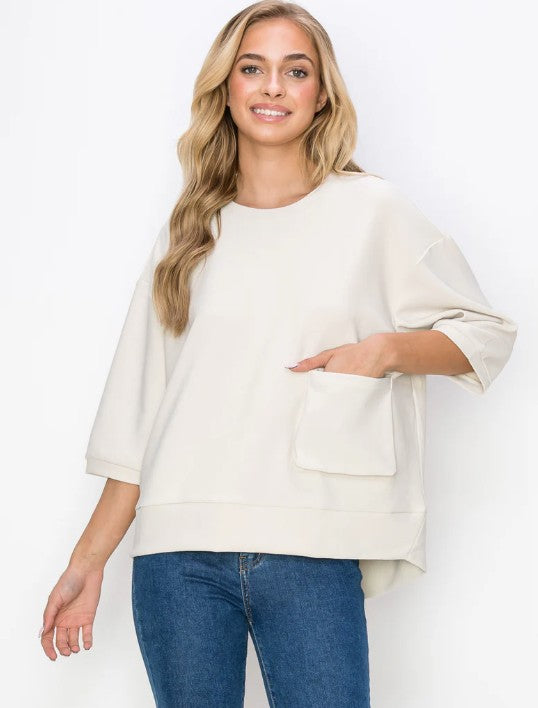 Joh Karen Knit Crepe Top (3 Colors) (33069K)