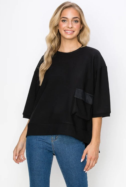 Joh Karen Knit Crepe Top (3 Colors) (33069K)