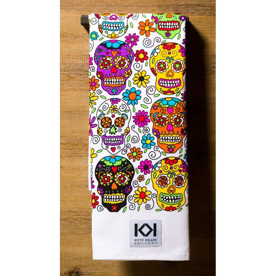 Kitty Keller Sugar Skulls Tea Towel (12629-TT)