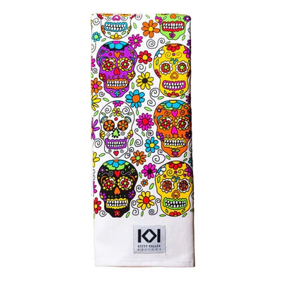 Kitty Keller Sugar Skulls Kitchen Towel