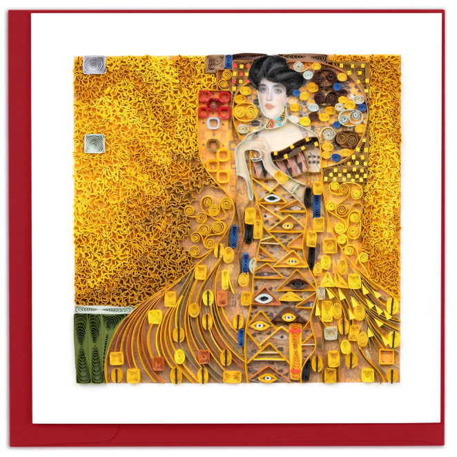 The Lady in Gold Quilling Card