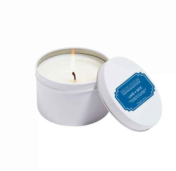 HillHouse Naturals Lake Side Candle 6 oz Candle in White Tin