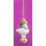 Glitterville Lola Llama Glass Ornament