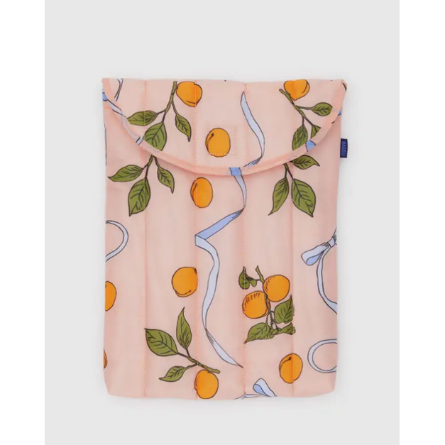 Baggu Puffy Laptop Sleeve 13"/14" - Apricots & Ribbons