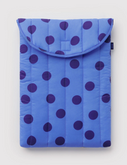 Baggu Puffy Laptop Sleeve 16" - Blue Polka Dot