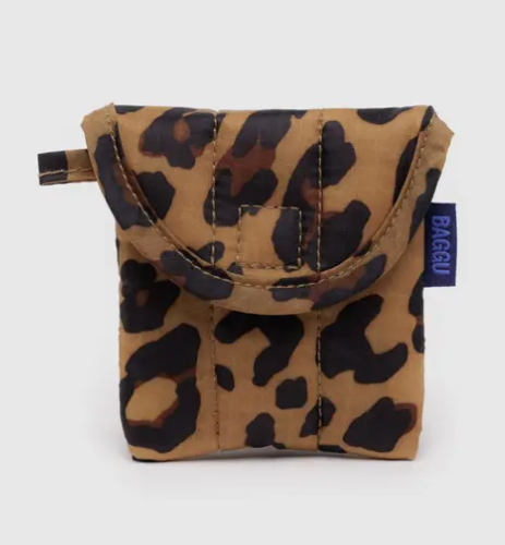 Baggu Puffy Earbuds Case - Leopard