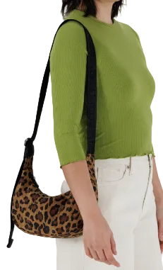 Baggu Small Nylon Crescent Bag - Leopard