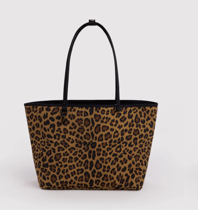 Baggu Large Nylon Reversible Tote - Leopard Mix