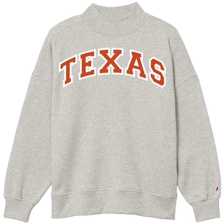 Texas Longhorn Ladies League  Mock Neck Sweatshirt (RVF400)(2 colors)