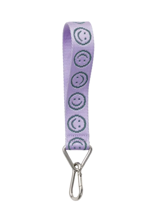 Baggu Logo Keychain - Lilac Happy