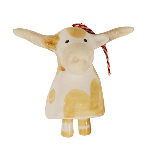 Glory Haus Longhorn Ceramic Bell Ornament (24150016)