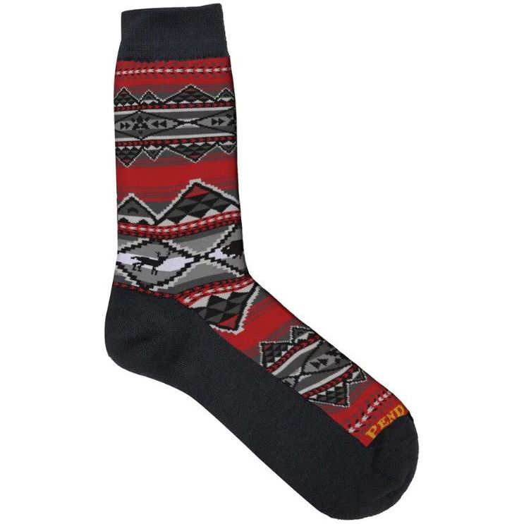 Pendleton Lost Trail Wool Blend Red Crew Socks